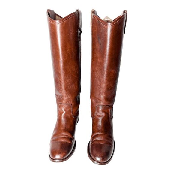 FRYE Melissa Tall Cognac Leather Riding Boot Size 6.5B - Picture 5 of 11
